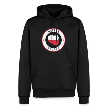 polen - Männer Premium Bio Hoodie - Schwarz - Vorne - Nico (187cm)