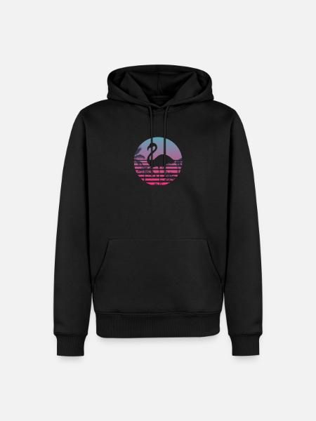 Flamingo - Sweat à capuche Premium bio Homme - noir