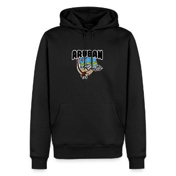 Aruba Land und Länder - Männer Premium Bio Hoodie - Schwarz - Vorne - Nico (187cm)