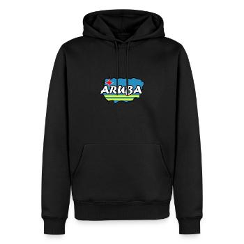 Aruba Land und Länder - Männer Premium Bio Hoodie - Schwarz - Vorne - Nico (187cm)