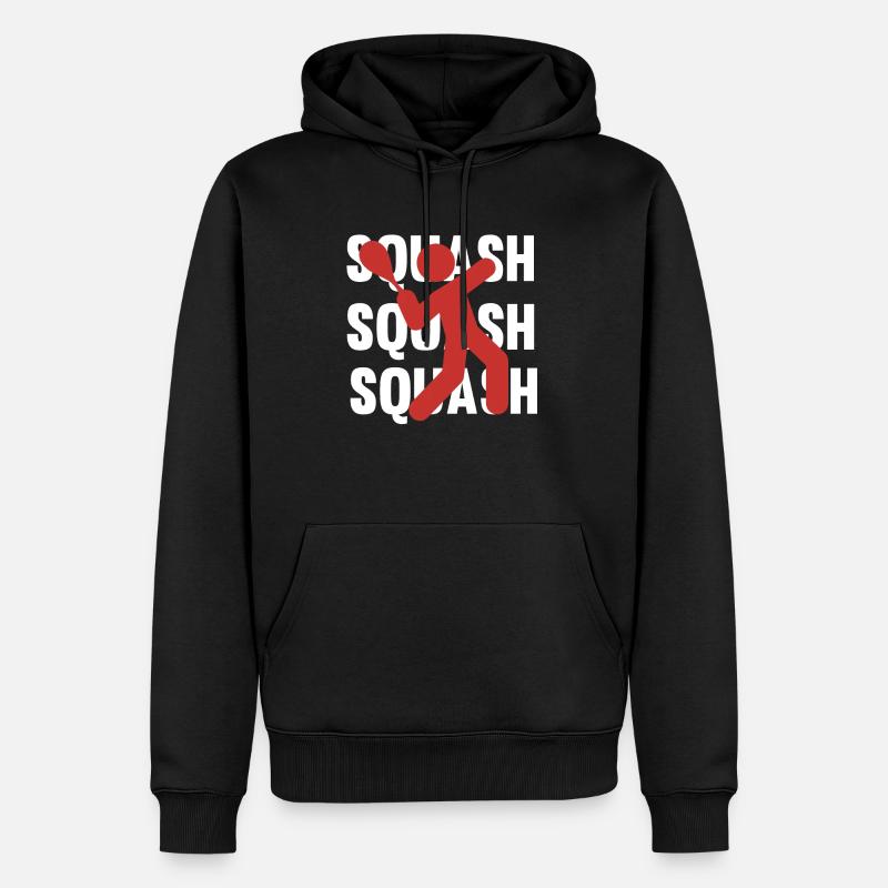 SQUASH - Sweat à capuche Premium bio Homme - noir