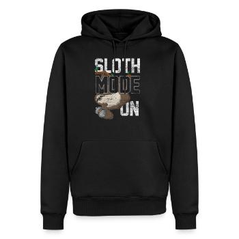 indolence - Sweat à capuche Premium bio Homme - noir - Devant - Nico (187cm)