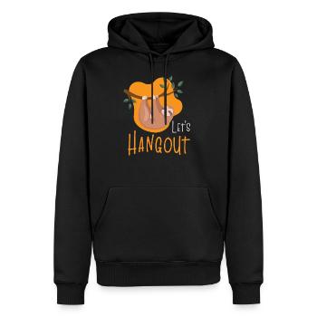 Stress paresseux - Sweat à capuche Premium bio Homme - noir - Devant - Nico (187cm)
