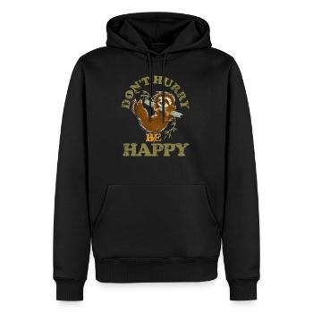 Faultier Freude Geschenkidee - Männer Premium Bio Hoodie - Schwarz - Vorne - Nico (187cm)