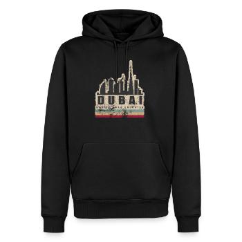 Retro Dubai Tower Stadt Tourismus Geschenk - Männer Premium Bio Hoodie - Schwarz - Vorne - Nico (187cm)