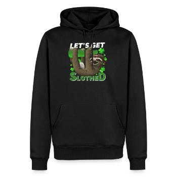 Let's Get Slothed - St. Patrick´s Day - Männer Premium Bio Hoodie - Schwarz - Vorne - Nico (187cm)