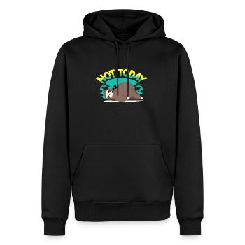 paresseux fatigue fatigue dormir Chillen - Sweat à capuche Premium bio Homme - noir - Devant - Nico (187cm)