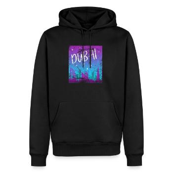 Dubai Tourismus Sonnenuntergang Stadt Geschenk - Männer Premium Bio Hoodie - Schwarz - Vorne - Nico (187cm)