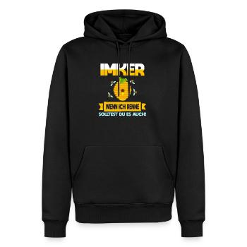 Donneur de miel apiculteur Abeilles Proverbes T-shirt - Sweat à capuche Premium bio Homme - noir - Devant - Nico (187cm)