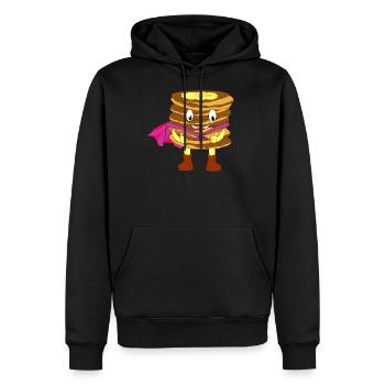 Pfannkuchen Eierkuchen Geschenk Mutti Oma Flädle - Männer Premium Bio Hoodie - Schwarz - Vorne - Nico (187cm)