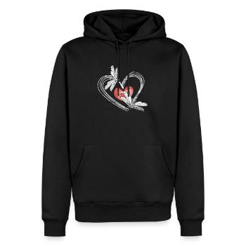 Dragonfly passion - Men’s Premium Organic Hoodie - black - Front - Nico (187cm)