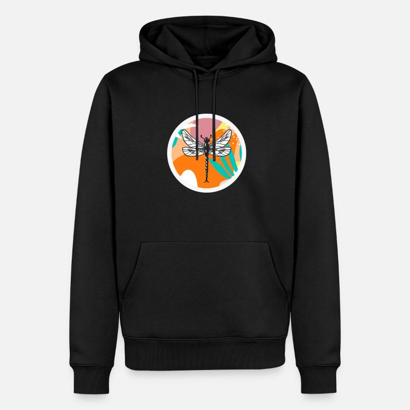 Amoureux des animaux libellule - Sweat à capuche Premium bio Homme - noir