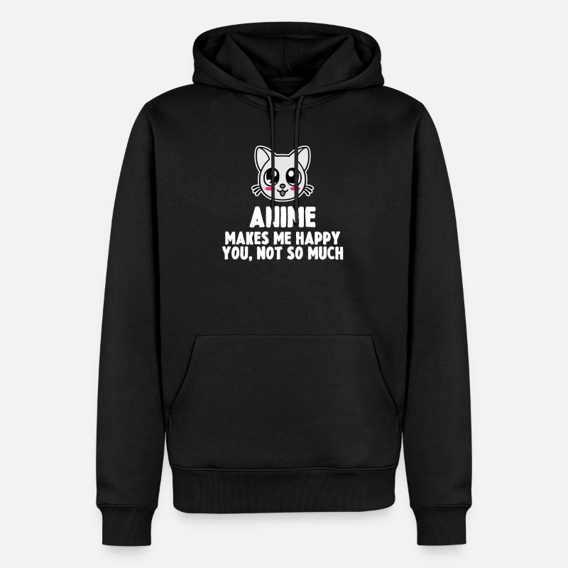 Anime - Männer Premium Bio Hoodie - Schwarz