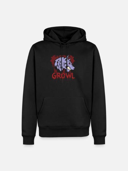 Howling Wolf - Men’s Premium Organic Hoodie - black