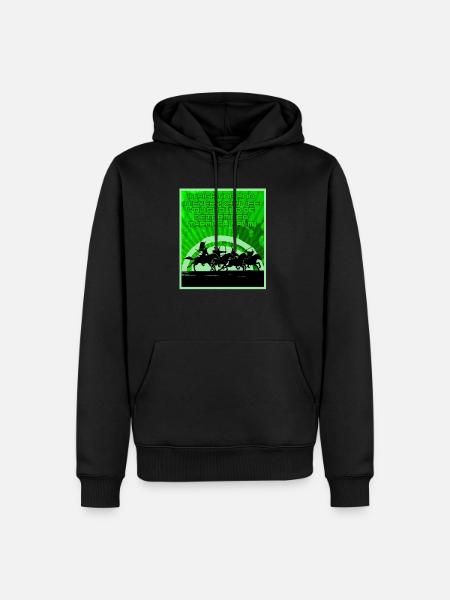 Combattants à cheval - Sweat à capuche Premium bio Homme - noir