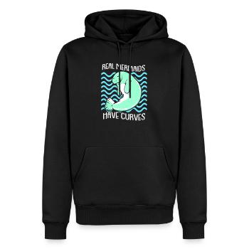 Laque de dugong sanglier Sirenia Manatee - Sweat à capuche Premium bio Homme - noir - Devant - Nico (187cm)