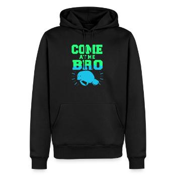 Laque de dugong sanglier Sirenia Manatee - Sweat à capuche Premium bio Homme - noir - Devant - Nico (187cm)