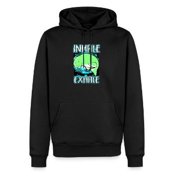 Seekuh Dugong Seeschwein Sirenia Manatee - Männer Premium Bio Hoodie - Schwarz - Vorne - Nico (187cm)