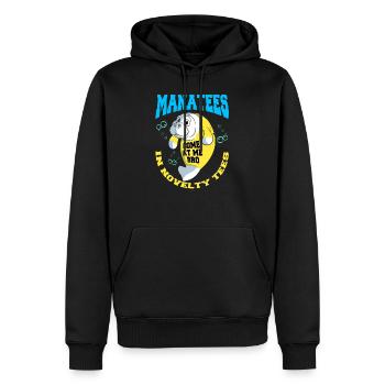 Seekuh Dugong Seeschwein Sirenia Manatee - Männer Premium Bio Hoodie - Schwarz - Vorne - Nico (187cm)