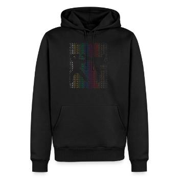 Karate fitness - Men’s Premium Organic Hoodie - black - Front - Nico (187cm)