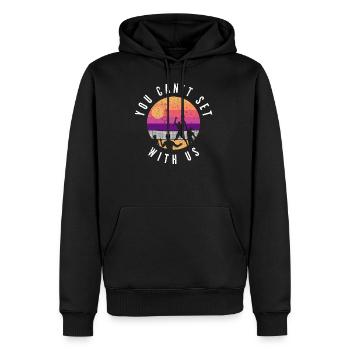 Beach volley - Sweat à capuche Premium bio Homme - noir - Devant - Nico (187cm)