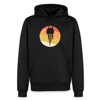 Vintage Eis - Männer Premium Bio Hoodie - Schwarz - Vorne - Nico (187cm)