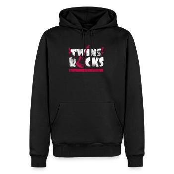 Zwillinge - Männer Premium Bio Hoodie - Schwarz - Vorne - Nico (187cm)