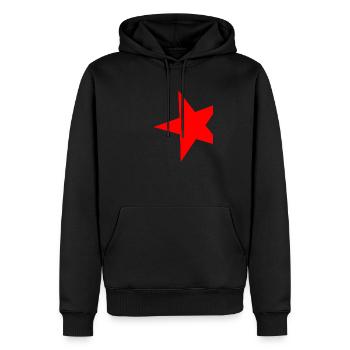 roter Stern gedreht am Rand - Sozialismus Sowjet - Männer Premium Bio Hoodie - Schwarz - Vorne - Nico (187cm)