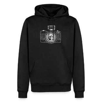 Art de la photographie - Sweat à capuche Premium bio Homme - noir - Devant - Nico (187cm)