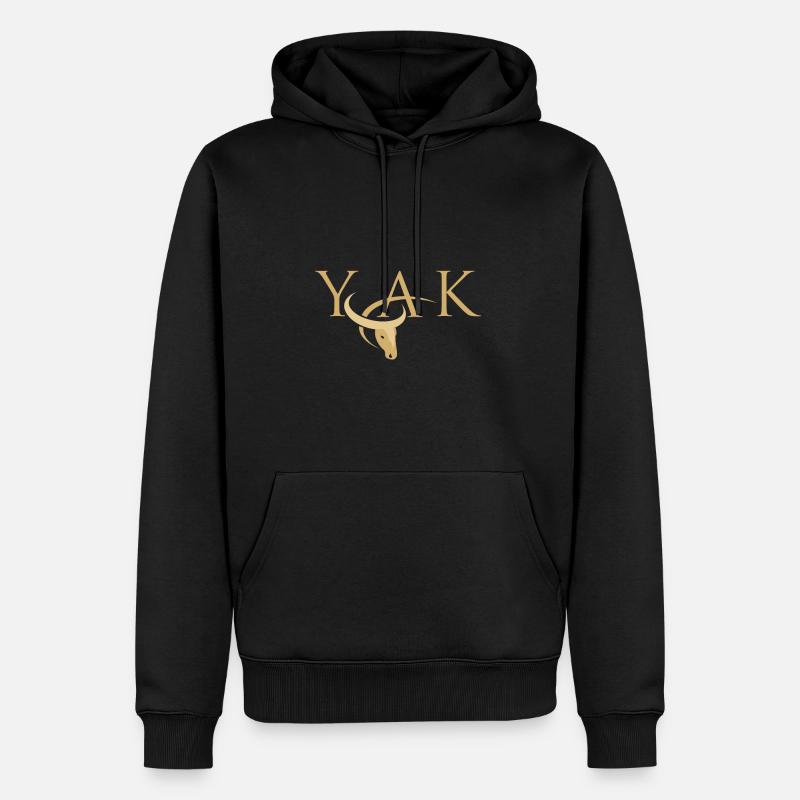 Yack - Sweat à capuche Premium bio Homme - noir