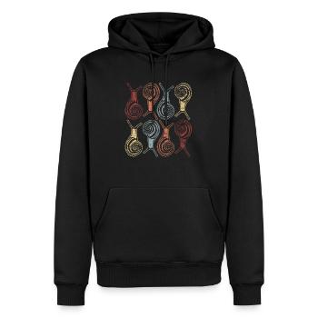 Schnecken Tiere - Männer Premium Bio Hoodie - Schwarz - Vorne - Nico (187cm)
