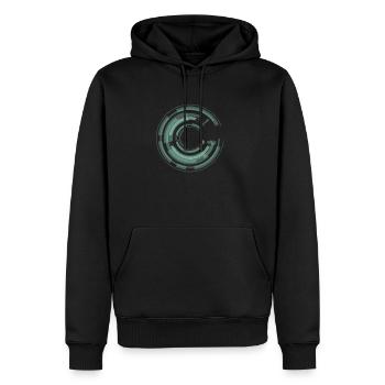 Hobby, photography, photographer, camera, gift - Men’s Premium Organic Hoodie - black - Front - Nico (187cm)