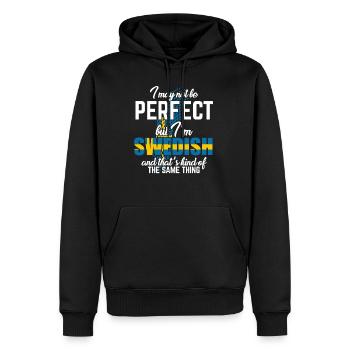 Suède - Sweat à capuche Premium bio Homme - noir - Devant - Nico (187cm)