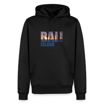 Le coucher de soleil de Bali - Sweat à capuche Premium bio Homme - noir - Devant - Nico (187cm)