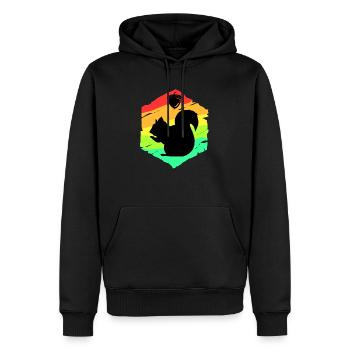Écureuil noix noix chipmunk squirrel cadeau - Sweat à capuche Premium bio Homme - noir - Devant - Nico (187cm)