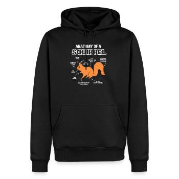 Egern - Herre Premium økologisk hoodie - sort - Foran - Nico (187cm)