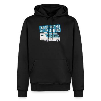 Camping Pensioner Motorhome Gift Leisure Hobby - Men’s Premium Organic Hoodie - black - Front - Nico (187cm)