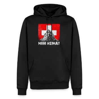 Suisse Cervin Zermatt Swiss Cross Gift - Sweat à capuche Premium bio Homme - noir - Devant - Nico (187cm)