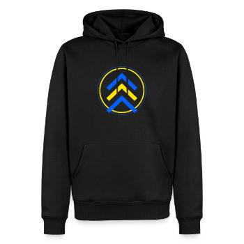 Down Syndrom Chromosom Trisomie 21 Awareness 321 - Männer Premium Bio Hoodie - Schwarz - Vorne - Nico (187cm)