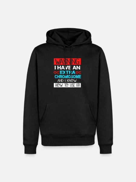 Down syndrome - Men’s Premium Organic Hoodie - black