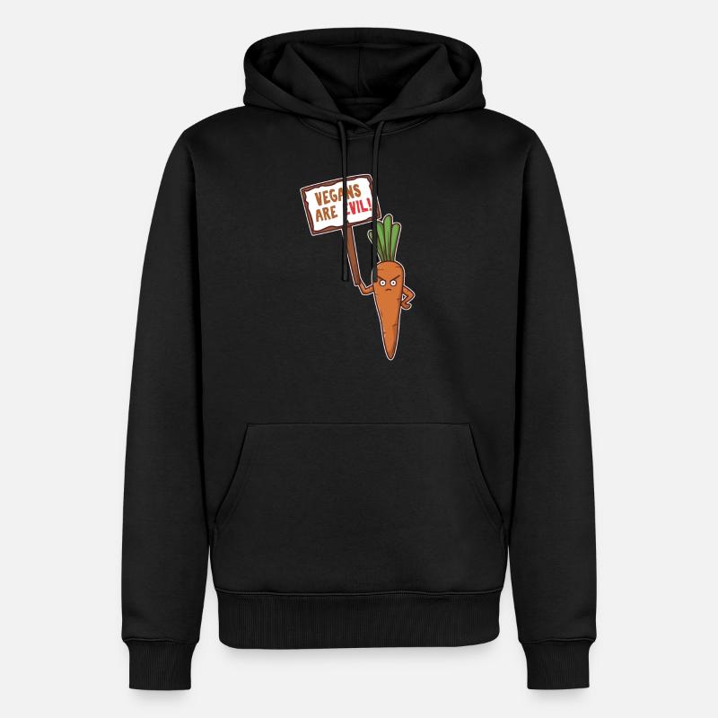 Vegans are Evil - Männer Premium Bio Hoodie - Schwarz