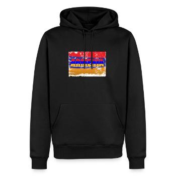 Arménie Jerwan Pays Europe Asie Cadeau - Sweat à capuche Premium bio Homme - noir - Devant - Nico (187cm)