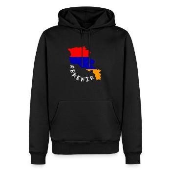 Arménie Jerwan Pays Europe Asie Cadeau - Sweat à capuche Premium bio Homme - noir - Devant - Nico (187cm)