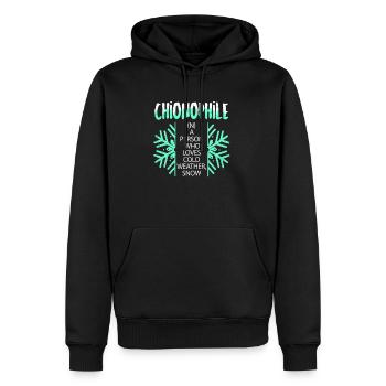 Ski Ski Ski Ski Ski - Sweat à capuche Premium bio Homme - noir - Devant - Nico (187cm)