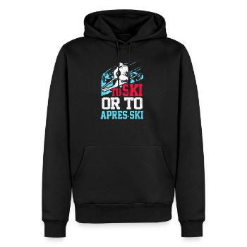 Ski Ski Ski Ski Ski - Sweat à capuche Premium bio Homme - noir - Devant - Nico (187cm)