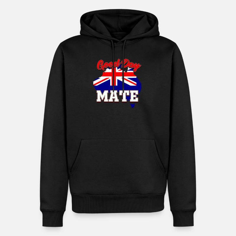 Flagge Australien - Männer Premium Bio Hoodie - Schwarz