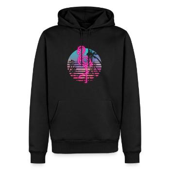 Flamingo Miami - Men’s Premium Organic Hoodie - black - Front - Nico (187cm)