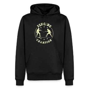 Fechten Fechter Fechterin Fechtsport Sportfechten - Männer Premium Bio Hoodie - Schwarz - Vorne - Nico (187cm)