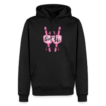 Ski Schifahren Skifahren Schilaufen Wintersport - Männer Premium Bio Hoodie - Schwarz - Vorne - Nico (187cm)