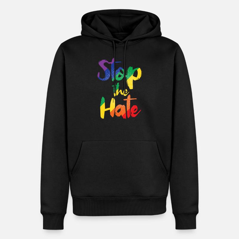 LGBT - Männer Premium Bio Hoodie - Schwarz